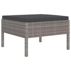 vidaXL Ensemble de canapés de jardin, canapé d'angle d'extérieur avec coussins, résine tressée