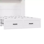 Cadre de lit escamotable de style ferme pleine grandeur, lit plateforme pliable avec grand tiroir de rangement
