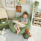 Housse de pouf de rangement pour animaux en peluche, organisateur de jouets en peluche pour enfants transformé en siège confortable (housse seule)