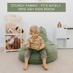 Housse de pouf de rangement pour animaux en peluche, organisateur de jouets en peluche pour enfants transformé en siège confortable (housse seule)