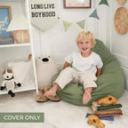 Housse de pouf de rangement pour animaux en peluche, organisateur de jouets en peluche pour enfants transformé en siège confortable (housse seule)