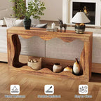 63 Table Console Ferme avec Entrée, Table de Canapé Derrière le Canapé, Table Console Étroite, Support de Couloir, Table d'Appoint de Couloir Industrielle pour Salon