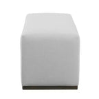 Banc de rangement ottoman entièrement rembourré de 47,7 L, banc élégant pour le pied du lit dans la chambre et le salon, banc d'entrée rectangulaire avec base robuste, blanc