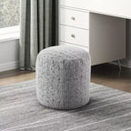 TUYOHW 17H Cylindrical Pouf,Soft Chenille Ottoman for Living Room,Footrest Stool Non-Slip Bean Bag Chair,300lbs Capacity,Multicolored