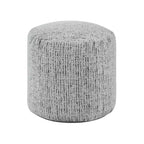 Pouf Cylindrique 17H, Pouf Repose-Pieds en Chenille Douce pour Salon, Tabouret Repose-Pieds Antidérapant Fauteuil Poire, Capacité 136 kg, Multicolore