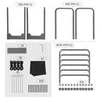 Support de rangement extérieur pour bois de chauffage, support de bûches en acier robuste avec housse imperméable, support de pile de bois pour cheminée, patio, balcon, jardin
