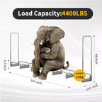 Support de rangement extérieur pour bois de chauffage, support de bûches en acier robuste avec housse imperméable, support de pile de bois pour cheminée, patio, balcon, jardin