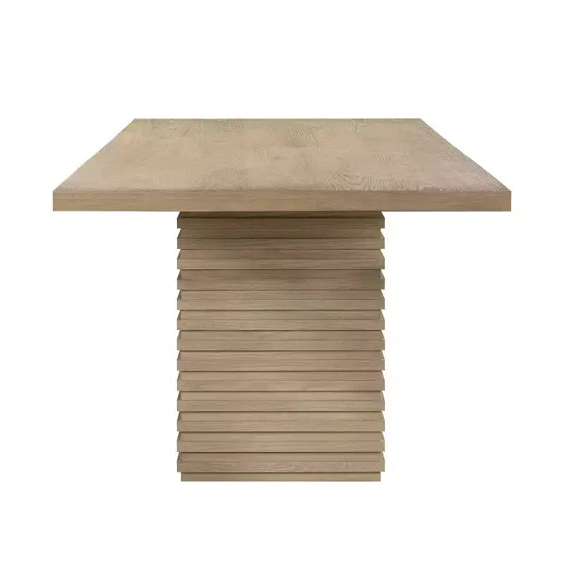 Christopher Knight Home Yao, ensemble de salle à manger moderne 7 pièces avec table rectangulaire et 6 chaises rembourrées en bois d'hévéa