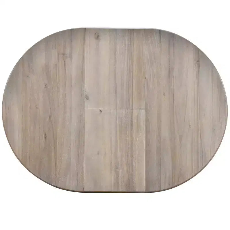Ensemble table à manger ronde extensible, 5 pièces, table à manger en bois avec 4 chaises, ensemble de salle à manger pour 4 personnes