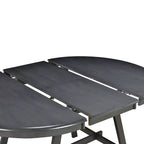 Ensemble table à manger ronde extensible, 5 pièces, table à manger en bois avec 4 chaises, ensemble de salle à manger pour 4 personnes