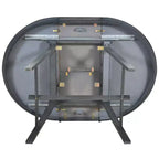 Ensemble table à manger ronde extensible, 5 pièces, table à manger en bois avec 4 chaises, ensemble de salle à manger pour 4 personnes