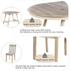 Ensemble table à manger ronde extensible, 5 pièces, table à manger en bois avec 4 chaises, ensemble de salle à manger pour 4 personnes