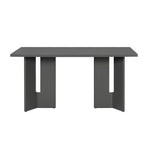 Ensemble de salle à manger Whisen Farmhouse en bois pour 6 personnes avec 6 chaises rembourrées, table de salle à manger rectangulaire de 152 cm avec pieds de table découpés
