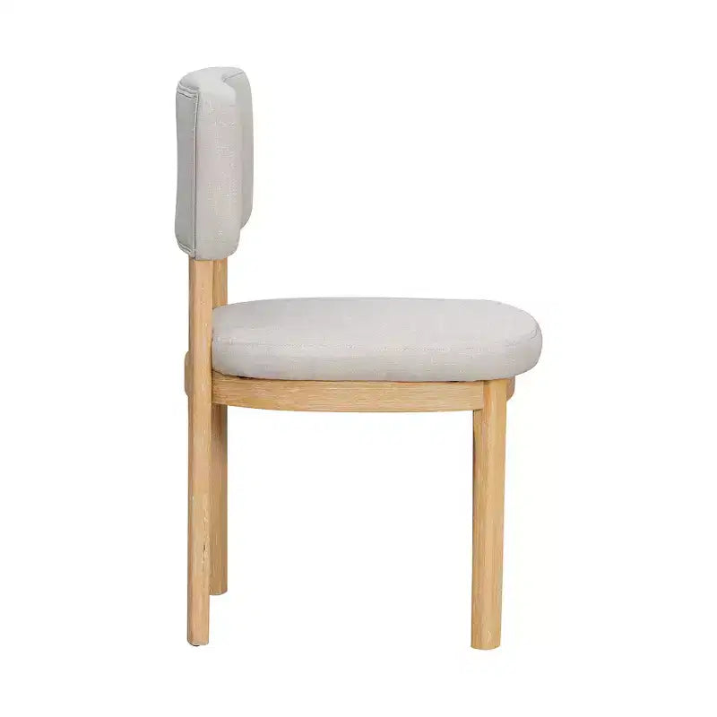 Ensemble de salle à manger Whisen Farmhouse en bois pour 6 personnes avec 6 chaises rembourrées, table de salle à manger rectangulaire de 152 cm avec pieds de table découpés