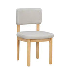 Ensemble de salle à manger Whisen Farmhouse en bois pour 6 personnes avec 6 chaises rembourrées, table de salle à manger rectangulaire de 152 cm avec pieds de table découpés