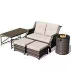Salon de jardin UPTIOT avec brasero et poufs