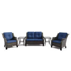 UPTIOT Ensemble d'extérieur 5 pièces avec causeuse, fauteuils et tables d'appoint