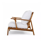 Ensemble de canapés de patio Bestier en bois d'acacia pour 4 personnes avec coussins et table basse, mobilier de patio moderne