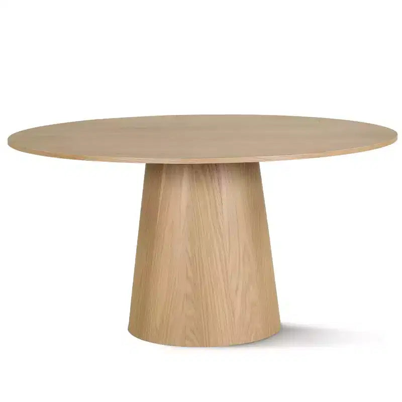 Ensemble Table à Manger Ronde 6 Places, Chaises de Salle à Manger Rembourrées à Dossier Arrondi avec Roulettes, Tissu Mélange Lin, Soutien Dorsal Incurvé - Panipeachy