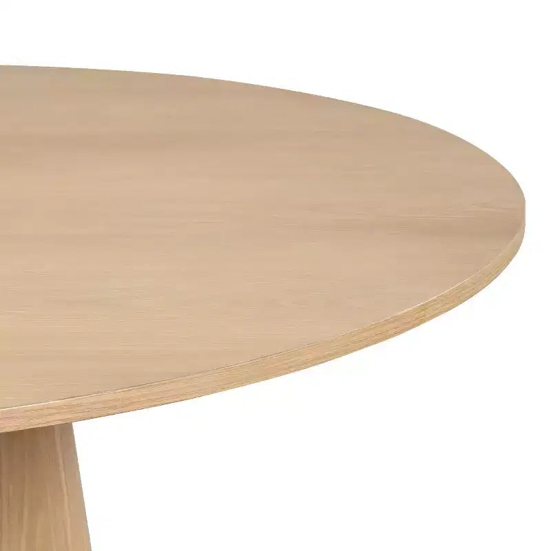 Ensemble Table à Manger Ronde 6 Places, Chaises de Salle à Manger Rembourrées à Dossier Arrondi avec Roulettes, Tissu Mélange Lin, Soutien Dorsal Incurvé - Panipeachy