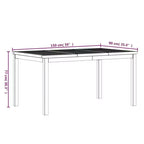 vidaXL Salon de jardin en teck massif finement poncé Bois naturel Standard