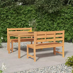 vidaXL Salon de jardin en teck massif finement poncé Bois naturel Standard