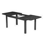 Ensemble de salle à manger extensible 9 pièces pour 6 personnes, table de salle à manger rectangulaire avec rallonge amovible, 6 chaises sans accoudoirs et 2 fauteuils