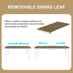 GDFStudio Grant - Ensemble de salle à manger 7 pièces avec table extensible de 152 à 198 cm (lot de 6)