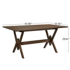 Ensemble de salle à manger 5 pièces Christopher Knight Home Raisa en bois d'hévéa de style fermier avec chaises rembourrées en bouclette