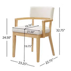 Ensemble de salle à manger 5 pièces Christopher Knight Home Raisa en bois d'hévéa de style fermier avec chaises rembourrées en bouclette