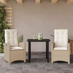 vidaXL Salon de jardin à manger en résine tressée avec coussins