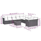 vidaXL Salon de jardin modulable avec coussins
