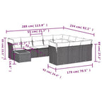 vidaXL Salon de jardin modulable avec coussins