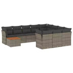 vidaXL Salon de jardin modulable avec coussins