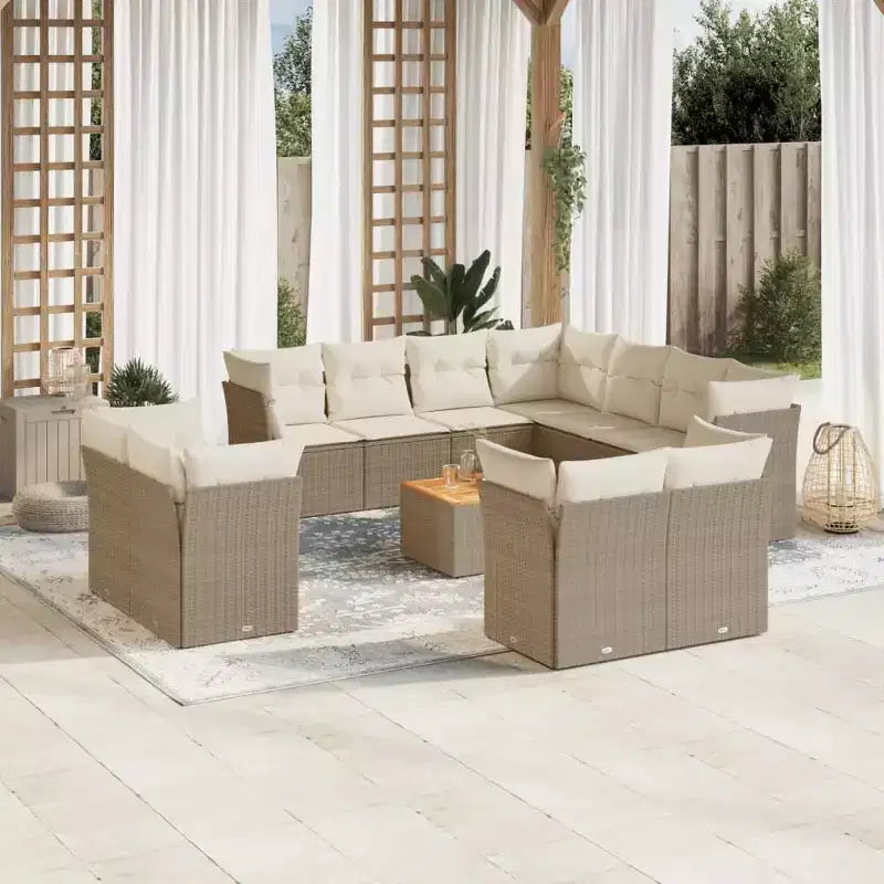 vidaXL Salon de jardin avec coussins de différentes couleurs