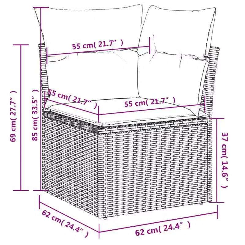 vidaXL Salon de jardin élégant avec coussins – Grand choix de couleurs
