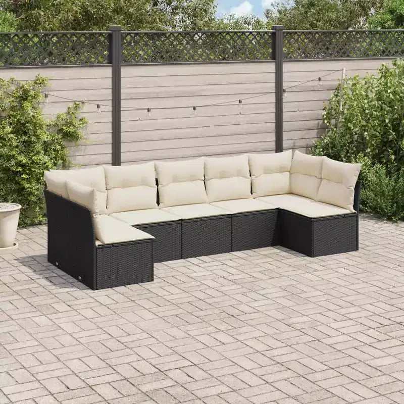 vidaXL Salon de jardin modulable avec coussins et table