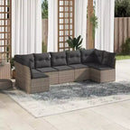 vidaXL Salon de jardin modulable avec coussins et table