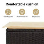 vidaXL Salon de jardin modulable avec coussins et table