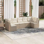 vidaXL Salon de jardin modulable avec coussins et table