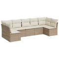 vidaXL Salon de jardin modulable avec coussins et table