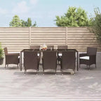 vidaXL Salon de jardin avec coussins en polyrotin