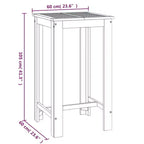 vidaXL Ensemble de bar de jardin Bois d'acacia massif Ensemble de bar de jardin durable