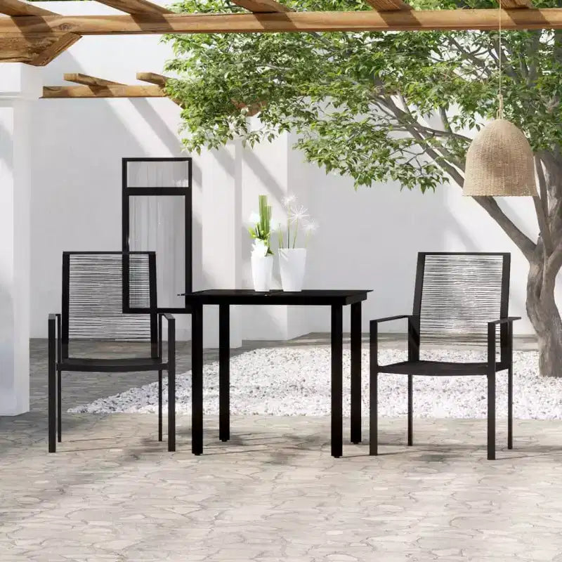 Ensemble de salle à manger de patio tendance vidaXL avec chaises