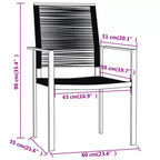 Ensemble de salle à manger de patio tendance vidaXL avec chaises