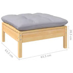 vidaXL Salon de jardin avec coussins en pin massif