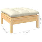 vidaXL Salon de jardin avec coussins en pin massif