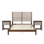 Ensemble de chambre Christopher Knight Home Joy moderne 3 pièces en bois avec tête de lit et 2 tables de nuit