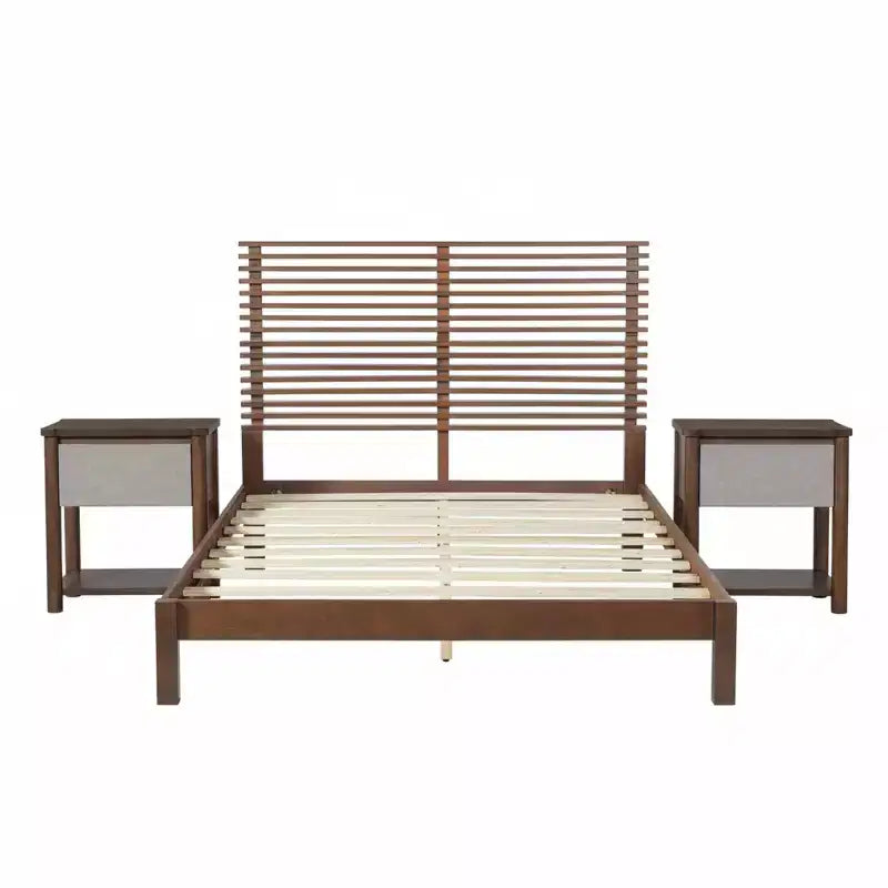 Ensemble de chambre Christopher Knight Home Joy moderne 3 pièces en bois avec tête de lit et 2 tables de nuit