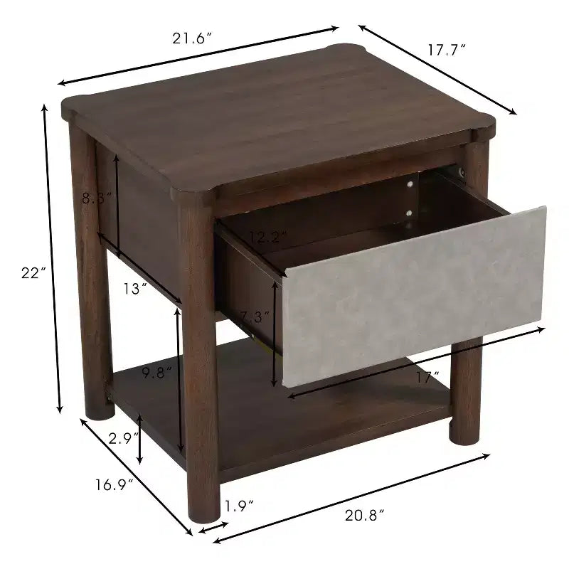 Ensemble de chambre Christopher Knight Home Joy moderne 3 pièces en bois avec tête de lit et 2 tables de nuit